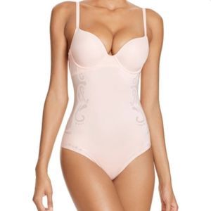 SPANX Haute Contour Deco Sweetheart Pink Panty Bodysuit 38C